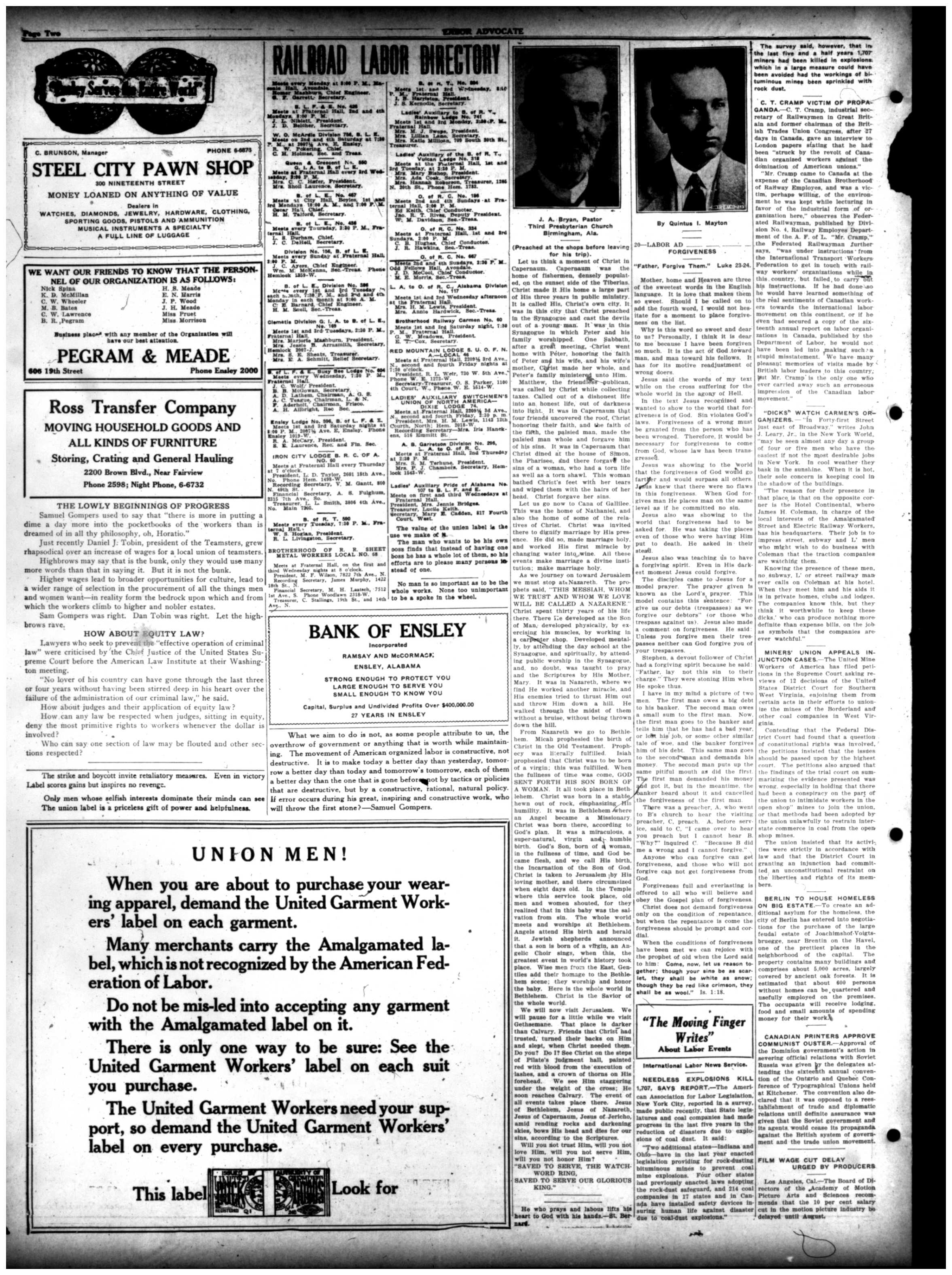 Sermon at Shops Before Leaving for Holy Land